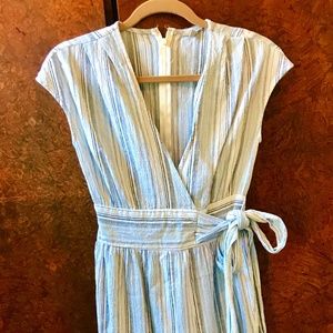 Urban outfitters blue and white stripper jumper